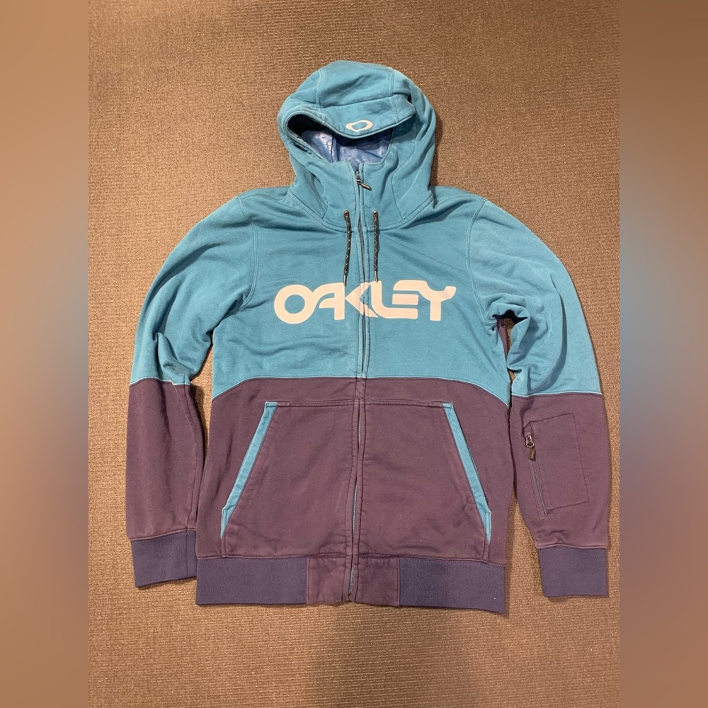 Oakley Men's F-14 Factory Pilot Hoody Medium Navy and Ocean Blue‎
